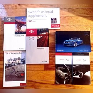 Toyota and Honda Car Owner's Manual Set
